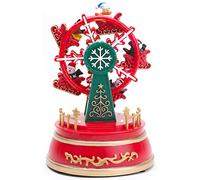 Christmas Concepts® Paseo de Feria navideño Animado de 20 cm con Luces LED - Funciona con Pilas - Pueblo navideño (Noria)