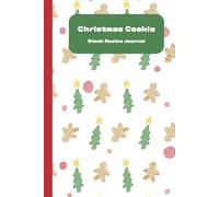 Christmas Cookie Blank Recipe Journal: 6x9 Notebook | Holiday-themed Cover featuring Cute Watercolor Illustration Pattern