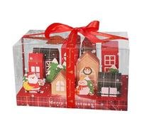 Christmas Cookie Box, Lighted Gift Box, Large Christmas Boxes, Large Transparent Elegant Lighted Christmas Packaging Cookie Box with Ribbon for Holiday Treats and Presents