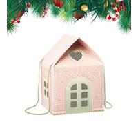 Christmas Cookie Boxes | House-Shaped Paper Treat Containers | Holiday Candy & Snack Boxes | For Chocolates, Fruits, Handicrafts, Stocking Stuffers, Parties, Family Gatherings, Office, Teachers, Stude