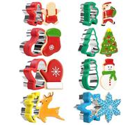Christmas Cookie Cutter | 8 Pieces Stainless Steel Christmass Holiday Cookiie Molds Christmaas Cutters | Mold for Gingerbread Man Snowflake, Christmasss Tree, Heart, Star, Angel