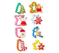 Christmas Cookie Cutter | 8 Pieces Stainless Steel Christmass Holiday Cookiie Molds Christmaas Cutters | Mold for Gingerbread Man Snowflake, Christmasss Tree, Heart, Star, Angel