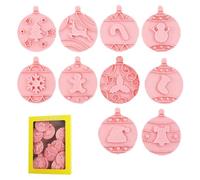 Christmas Cookie Cutters Set, Hand Pressed Cookie Stamps, Cutter Set, Holiday Cookie Makers, Festive Baking Tools, Christmas Cutters, Cookie Stamp Set, Fondant Decorating Tools