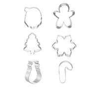 Christmas Cookie Cutterss - 6 Pieces Cookie Cuttersss Set For Baking, Small Molds To Cut | Candy Cane For Decorations Cute Baking Molds | For Treat Pastry Winter Holiday Party Decorations