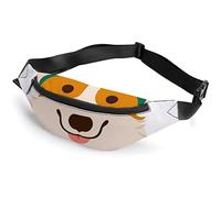 Christmas Corgi Dog Love Is A Kind of War Fanny Pack, riñonera Deportiva para niños Adultos para Hombres y Mujeres