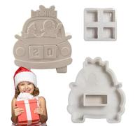 Christmas Countdown Mold - Christmas Countdown Calendar Ornaments Mould | Countdown Calendar Silicone Molds | Creative Plaster Christmas Home Decor Making Tool