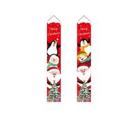 Christmas Couplet Decorations Party Christmas Background Cloth Banner Merry Christmas Decoration Decorchristmas Couplets with Santa Claus Decorative A