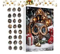 Christmas Creature Pendant - Acrylic Festive Charm, 2D Holiday Display | 26x18x3cm Colorful Countdown Piece with Joyful Pattern, Seasonal Ornament Collection for Backpack Window Porch Room Tree