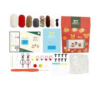 Christmas Crochet Kit - 22x17x8cm Handmade Making Set - Time-Saving Crochet Christmas Doll Kit,for Adults Teens DIY Enthusiasts Beginners Craft Lovers Stocking Stuffer Group Activity Family Bonding