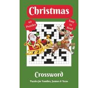 Christmas Crossword Puzzle Book: Crossword Puzzles with Easy to Read Print about Christmas and More | 6x9 inches, 120 pages, 60 Puzzles with Solutions…Gifts for Vacations, Holidays, and Leisure