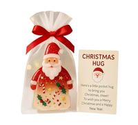 Christmas Cuddly - Recuerdo reconfortante de la decoración de bolsillo de Papá Noel | Tarjetas de motivación para las vacaciones, para los niños casas adolescentes para las casas de viaje los