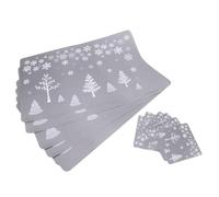 Christmas Cup Coasters and Table Mat Set of 12 | PVC Heat - Tolerant Placemats for Drinks/Tea/Coffee | Holiday Party Decor for Dining Table Care, 10x10cm & 43x28cm