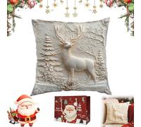 Christmas Cushion Covers Set of 4, 2026 New Christmas Themed Cushion Cover, Soft Comfortable Single Side Printing Decorative Cushions, for Sofa Couch Living Room Home Decor (A,19.6*19.6in)