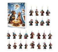 Christmas Dachshund - 2D Acrylic Puppy Ornaments
