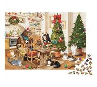 Christmas Decor 1000 Piezas Reciclado Personas Mayores Puzzle Christmas Decor 1000 Piezas Game Props Family Great Gift 38x26cm