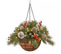 Christmas Decoration,Artificial Christmas Hanging Baskets, With Led Lights,Increase Holiday Atmosphere,Suitable For Indoor Outdoor Home Christmas Decor, LJJY-KK