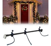 Christmas Decoration Front Door Tension Rod Garland Holder,Heavy-Duty Christmas Halloween Decoration Garland Hanger for Door Frame,Available in Three Sizes to Fit Doors 32 to 80 Inches(Size:32-80in)