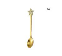 Christmas Decorations for Home Christmas Table Decor Stainless Coffee Spoons Xmas Tree New Year 2023-A7-Gold