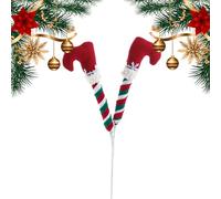 Christmas Decorations Indoor - Plush Toy Leg Ornaments For Holiday Decor | Stuffed Hanging Legs For Christmas Tree, Cute Festive Accessories For Home Fireplace Wreaths Car Display, 38x14cm Multicolor