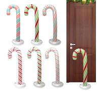 Christmas Decorations Outdoor - 4.26ft Candy Cane Ornament with Six Piece Inflatable Set with Water-Fillable Base, Perfect for Holiday Yards, Vacation Parties, New Year, Gardens, Patios, Winter Décor