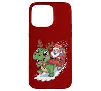 Christmas Dino T-Rex - Papá Noel Sleigh Ride Funny 2025 Xmas Carcasa para iPhone 15 Pro MAX