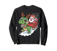 Christmas Dino T-Rex - Papá Noel Sleigh Ride Funny 2025 Xmas Sudadera