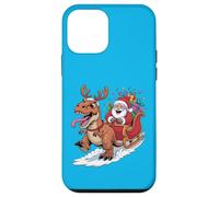 Christmas Dino T-Rex - Papá Noel Sleigh Ride Funny Xmas Kids Carcasa para iPhone 12 Mini