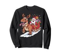 Christmas Dino T-Rex - Papá Noel Sleigh Ride Funny Xmas Kids Sudadera