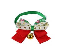 Christmas Dog Collar Adjustable Quick-Release Friendly to Skin Vivid Color Easy-wearing Dress Up Polyester Xmas Small Medium Dogs Pet Collar with Mini