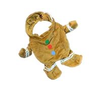 Christmas Dog Costume, Gingerbread Man Pet Outfit, Holiday Dog Cosplay Clothes, Dog Christmas Outfit, Festive Pet Clothing for Holidays, Adjustable Dog Gingerbread Outfit, Holiday Costume