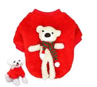 Christmas Dog Sweater, dibujos animados Dog Event Trajes adorables Pet Winter Plush Dress, Dog Cosplay Hoodie with Bear for Cold Winter Weather, Christmas Dog Sweater, Lindo Dibujos Animados Traje