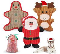 Christmas Dog Toy, 3pcs Chew Toy Plush Puppy Toy Interactive Toy Chew Toy