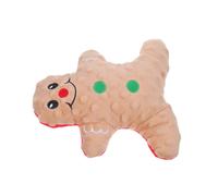 Christmas Dog Toy: Gingerbread Man Squeaky Dog Chew Toy for Medium and Small Puppies - Stuffed Interactive Animal Plaything for Goody Bag Stuffer Cute