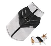 Christmas Dog Vest, Small Dog Puffer Jacket, 2 D Ring Dogs Coat, Warm Dog Jacket, Christmas Pet Sweater, Dogs Coat with D Rings for Christmas and Outdoor Adventures Puffer Jacket