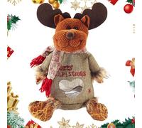 Christmas Doll Bags - Fabric Goody Bags | Knitted Doll Sack Bag | Decorative Christmas Tree Sack For Table, Desktop Party Treats Candy And Seasonal Home Decorations