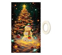 Christmas Door Cover | 180 x 90 cm poliéster fluorescente Holiday Banner | Large Front Door Decoration Panel | Christmas Cover Festive Entrance Wrap For Porch Farmhouse Indoor Outdoor Home Seasonal