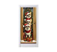 Christmas Door Cover Decoration - Reusable Easy-Install Festive Ornament