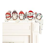 Christmas Door Frame Decorations - Wooden Reindeer Frame Decor | Cute Midget Figurine for Door Frames Hanging Christmas Door Decorations for Home Supplies