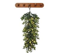 Christmas Door Swag Faux Greenery - Jardín decorativo para puerta de | Puerta Swag for Holiday Party Fireplace Mantle Wall Window | Interior Home Farmhouse Christmas Door Swag Faux Greenery Yard