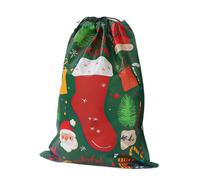 Christmas Drawstring Bags - Reusable Non Woven Gift Pouches with Festive Prints, Perfect for Candy Treats, Holiday Party Favor Bags for Winter Celebrations Small Gift Packaging
