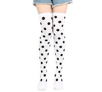 Christmas Dress Up Stocking Festival Makeup Dress Up Props COS Dots Knee Socks Stocking Medias sin soporte Negro, beige, Talla única