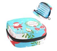 Christmas Element Collection - Bolsa de almacenamiento portátil para servilletas sanitarias, Varios colores, 4.7x6.6x6.6 in/12x17x17 cm