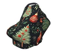 Christmas Elements - Funda de lactancia de 360° de cobertura completa para árbol de Navidad, bufanda elástica para lactancia materna y funda de asiento de coche, apta para la mayoría de cochecitos y