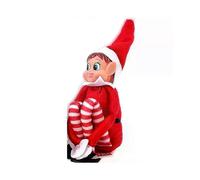 Christmas Elf Doll Elves on the Shelf Doll Naughty Boy Doll Home Ornament Christmas Poseable Little Joker Elf Accessory 40cm