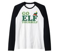 Christmas Elf Go Elf Yourself Camiseta Manga Raglan