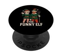 Christmas Elf Group The Funny Elf Fun Kids Family Matching PopSockets PopGrip Adhesivo