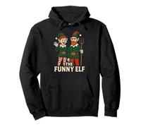Christmas Elf Group The Funny Elf Fun Kids Family Matching Sudadera con Capucha