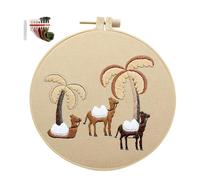 Christmas Embroidery Package - Nativity Ornament Craft Set | DIY Needlework Kit with Stamped Pattern and Guide, Creative Handmade Project for Home Decoration, Seasonal Christian Theme Enhancing