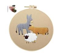 Christmas Embroidery Package - Nativity Ornament Craft Set | DIY Needlework Kit with Stamped Pattern and Guide, Creative Handmade Project for Home Decoration, Seasonal Christian Theme Enhancing