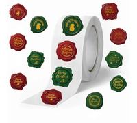 Christmas Envelope Seal Stickers, Adhesive Envelope Sealing Stickers, 500 unidades Holiday Decals For DIY Craft Lovers Stocking Stuffers Kids Adults Family Party Classroom Office Home